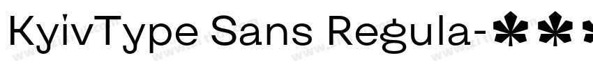 KyivType Sans Regula字体转换
